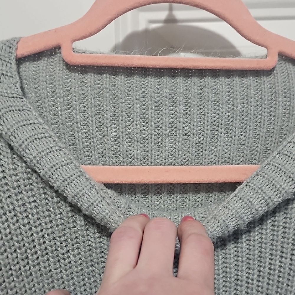 Soft Gray Crewneck Sweater - Relaxed Knit - Picture 2 of 4